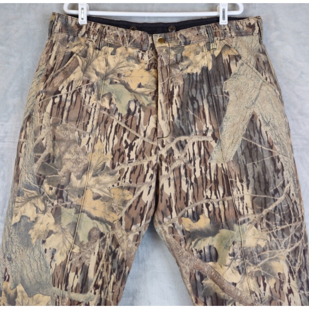 Vtg Cabelas GoreTex Camo Pants Mens 39x29.5 Insulated Hunting Realtree USA Made - Picture 2 of 7